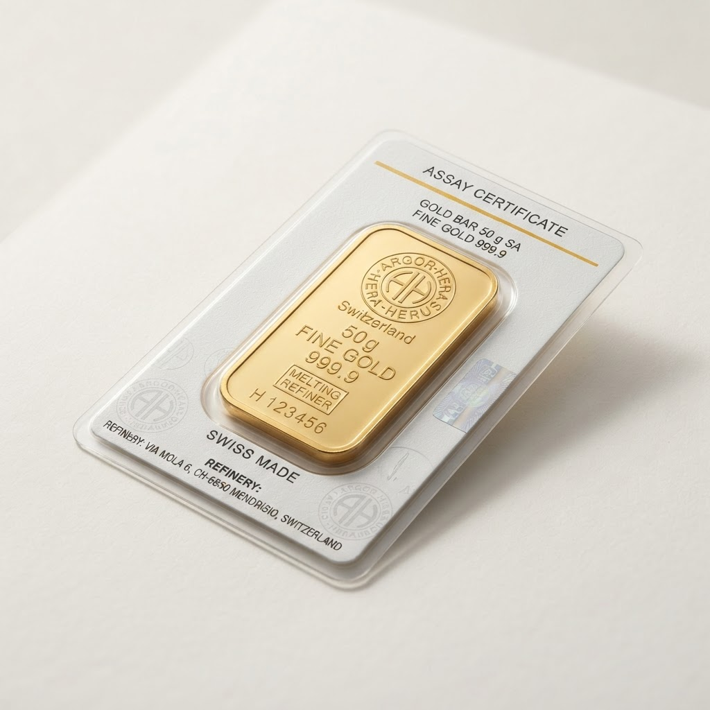 Argor-Heraeus 50g Minted Bar