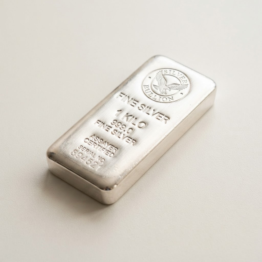 Silver 1kg Minted Bar 999